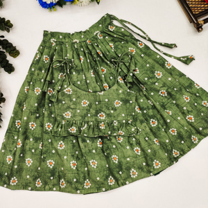 Shoryam Fashion Green Bandhani Girls Lehenga Choli | Kids Traditional Ethnic Wedding Party Festive Indian Wear Fully Stitched - Product Image 3