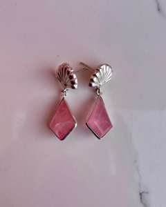 Boucles d'oreilles en argent sterling 925 Morganite faites à la main Belle boucle d'oreille pour femme Boucle d'oreille en pierre rose. - Product Image 3