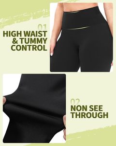 Leggings de Yoga de Talla Grande para Mujer con Cintura Alta y Control de Abdomen, Mallas Suaves para Entrenamiento y Correr, Estilo Casual en Color Sólido, Tallas L-XL-6XL - Product Image 2