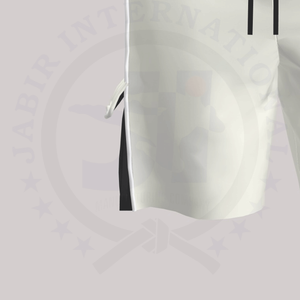 Pantalones cortos de tela de malla con bolsillo de entrenamiento y dobladillo dividido de Color sólido transpirable personalizado de 4 pulgadas, pantalones cortos de poliéster 100% para hombres - Product Image 5