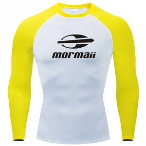 Surfing Swimming Diving T-Shirts Tight Long Sleeve Rash Guard Swimwear Men's UV Protection <b>Surf</b> Clothing Beach Float suit Tops - Product Image 5