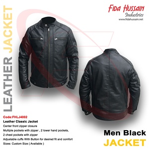 Giacca classica da uomo in pelle nera di migliore qualità giacca da uomo stile moda pelle nera giacca da uomo in pelle <span class=keywords><strong>Jack</strong></span> giacche da equitazione - Product Image 6