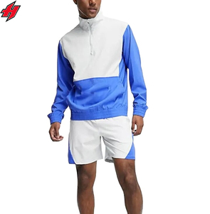 Custom Windbreaker Sudadera con capucha Pantalones cortos Conjunto Bajo MOQ Unisex Dos piezas High Street Tallas grandes Conjuntos de chándal Conjuntos Precio al por mayor - Product Image 1