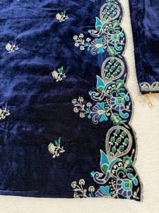 ชุดปาร์ตี้ออกแบบด้านบนด้านล่างและ dupatta กับด้ายและลำดับด้วยลูกไม้แฟนซี - Product Image 6
