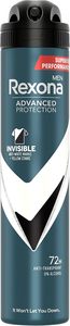 Rexona 6 x Desodorante Antitranspirante en Aerosol Protección Avanzada 72H Invisible Negro y Blanco para Hombre 200ml - Product Image 4