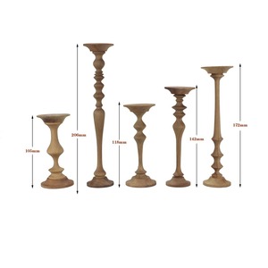 Portavelas Cónico de Madera Hecho a Mano en Oferta, para Decoración de Mesa de Comedor y Fiestas, Disponible en Grandes Cantidades - Product Image 1