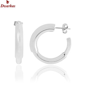 Manufacturer <b>earrings</b> solid 925 sterling silver plain wave texture half <b>hoop</b> <b>earring</b> wholesale ready stock <b>earrings</b> low price - Product Image 4