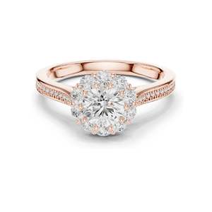 Anillo de Compromiso con Diamante de Laboratorio Redondo Brillante de 1.318 CT para Mujer, Claridad VVS-VS EF, Oro de 18K, 14K, 10K y Plata 925 - Product Image 3