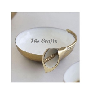 Iron Gold And <b>White</b> Color <b>Chocolate</b> Serving Bowl With Highest Quality Decorative Bowl At Acceptable Price - Product Image 6
