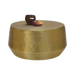 Mesa de centro de metal de aluminio con acabado de oro rosa de alta calidad para uso y decoración del hogar - Product Image 1