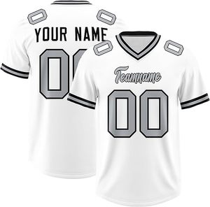 100% poliéster verano manga corta Indianapolis US equipo blanco azul Color personalizado cosido personalizado fútbol americano Jersey - Product Image 6