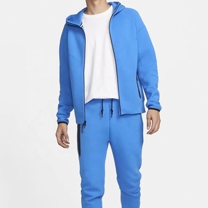 Sweat-shirts en molleton 100% coton lourd, couleur bleu MODA, nouvelle conception 2024, vente en gros, logo personnalisé brodé, uni, teinture unie - Product Image 3