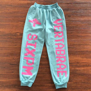 Pantalon évasé taille haute pour homme personnalisé 2024, en molleton français, streetwear, cargo empilé pour logo en strass droit, 100% - Product Image 3