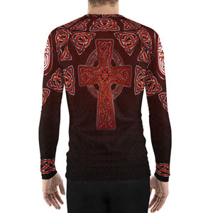 T-shirt de compression à sublimation pour grappling MMA Rash Guard Bjj Rashguard imprimé sur mesure pour hommes Technologie OEM à manches longues - Product Image 2