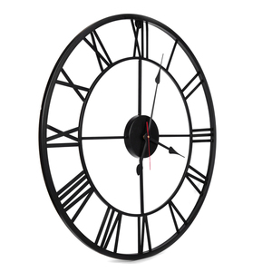 Custom Designed Classic Iron Metal Wall <b>Clock</b> With Roman Numerals Original Indian Manufacture for Home Decoration <b>LED</b> Display - Product Image 2
