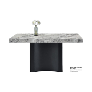 Mesa de comedor de mármol de Malasia, material ECC moderno personalizado de lujo, duradero, resistente a las manchas de calor, diseño GMB para oficina en casa - Product Image 1
