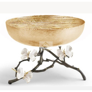 Rama de árbol Soporte de sombra de color dorado para cuenco de acero inoxidable Utensilios de comedor Mesa Fabricante y proveedor indio Utensilios de cocina - Product Image 6