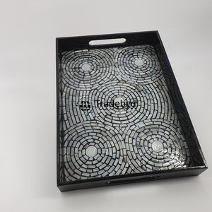 Bandeja de incrustaciones de nácar Tradebyd, bandeja hecha a mano de lujo para una decoración elegante del hogar - Product Image 1