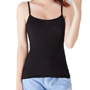 Camiseta sin mangas para mujer, elegante con decoración de encaje, cómoda, suave, transpirable, antipilling, teñida, informal de verano - Product Image 3