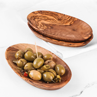 Set van 3 stuks van olijfhout |   Schalen 12 - 14 - 16 cm |   Tunisische serviesgoed voor detailhandel & horeca |   Groothandel