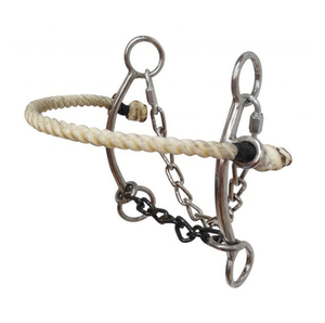 Mors de cheval Hackamore en acier inoxydable de qualité supérieure avec embout en fil torsadé pour l'entraînement et l'équitation, équipement équestre - Product Image 3