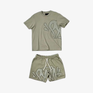 Ensemble court deux pièces personnalisé, nouveauté, pour hommes et femmes, tenue décontractée streetwear, vêtements d'été OEM, respirant et élégant - Product Image 1