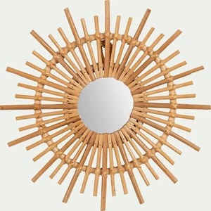 Miroirs muraux encadrés en rotin bohème vintage pour la maison hôtel salon salle de bain décorations murales intérieures - Product Image 3