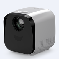 Projecteur LED portable L01, version gris argenté, micro-mini projecteur pour cinéma familial, meilleur choix que le laser
