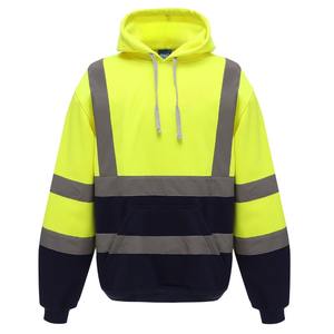Sweat-shirt de sécurité à manches longues avec doublure en polaire chaude pour l'hiver, uniforme de travail, sweat-shirt de sécurité réfléchissant pour les ouvriers du bâtiment - Product Image 1