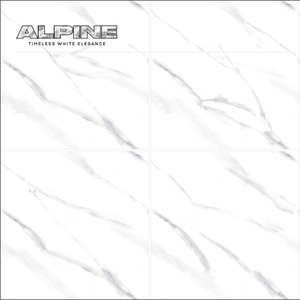 ALPINE Blanc Élégance 600x600mm Mur et Sol Modèle STATUARIO OR Surface Brillante Carreaux de Marbre Application par Novac Céramique - Product Image 4