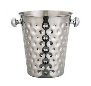 ถังแช่ไวน์ทำมือพร้อมหูหิ้วถังทำน้ำแข็งขัดเงาสีเงินโลโก้และดีไซน์ตามสั่งในราคาที่ดีที่สุด - Product Image 1