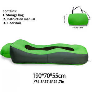Canapé gonflable d'extérieur moderne et pliable avec sac de rangement, canapé paresseux portable rapide pour le camping et les festivals de musique - Product Image 3