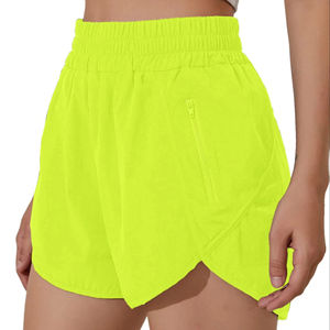 Pantalones cortos de calidad Pantalones cortos para correr para mujer Bolsillo de cintura alta Entrenamiento deportivo Pantalones cortos atléticos de secado rápido Pantalones al por mayor de secado rápido - Product Image 5