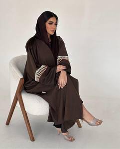2024 Trending Traditional Muslim Coffee Abaya Pretty Classy Partywear - Product Image 2