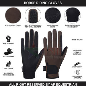 Gants d'équitation en cuir imperméables de haute qualité pour l'hiver, doigts entiers, unisexe, services OEM, design unique - Product Image 3