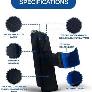 Desgaste protector con función transpirable Ganchos de levantamiento de pesas de último estilo hechos a medida - Product Image 3