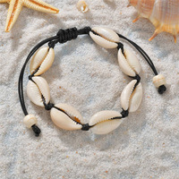 Bracelet coquillage naturel en gros bracelets à la mode avec des perles de coquillages cauris