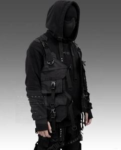 Techwear-Chaqueta Deportiva de Cuero para Hombre, Tops de Marca de Tendencia de Primavera y Otoño, de Color Negro, Impermeable, para Deportes al Aire Libre - Product Image 5