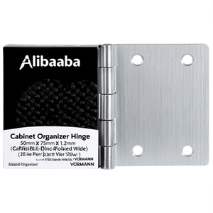 Bisagra Organizadora para Gabinetes 50mm x 75mm x 1.2mm de Acero Azul Galvanizado Laminado, Paquete de 20 - VORMANN - Product Image 3