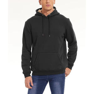 Baggy Thick Rubbery Label Cropped Hoodies Avec No String Blank Fleece 100 Cotton Crop Heavyweight Hommes Hoodies & Sweatshirts - Product Image 4