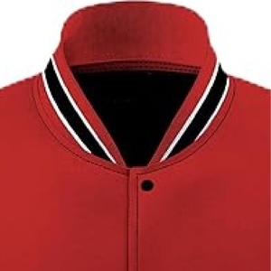 Blouson universitaire rouge et noir, style Letterman avec contraste audacieux, vêtement d'extérieur, taille et design personnalisés, prix de gros abordable - Product Image 4