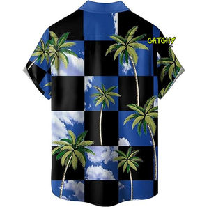 Streetwear hawaïen de haute qualité Style japonais vêtements décontractés été plage partout imprimé à manches courtes Aloha chemise pour hommes - Product Image 2