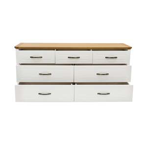 Commode de chambre moderne à 7 tiroirs, grande commode de rangement en bois, unité de rangement large et minimaliste - Product Image 5