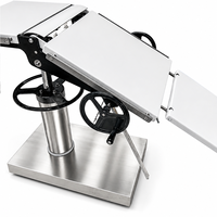 Table d'opération mécanique PT avec commande latérale par manivelle et plaque de repose-jambes réglable pour chirurgie hospitalière