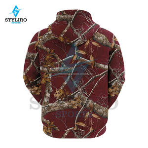 Sudadera con Capucha de Forro Polar Bordada con Camuflaje RealTree para Caza, Forrada para Invierno, para Hombre y Mujer - Product Image 4