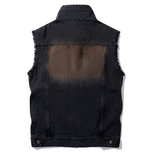 Chaleco vaquero para hombres modernos, chaleco vaquero Vintage informal, nuevo estilo, chaleco vaquero transpirable de secado rápido de alto rendimiento para hombres - Product Image 2