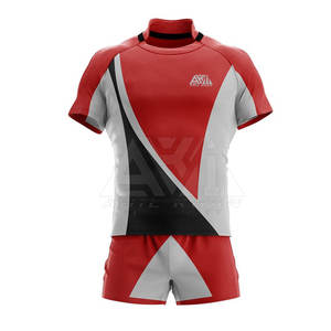 Uniforme de Rugby de Último Diseño, Estilo Nuevo, Calidad Premium, Color Sólido, Conjuntos de Estilo, 100% Poliéster, Secado Rápido, para Venta en Línea - Product Image 2