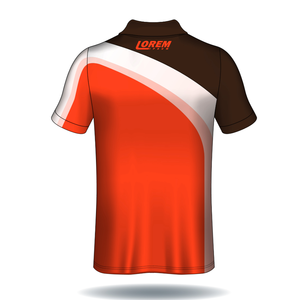 เสื้อโปโลกอล์ฟโพลีเอสเตอร์เข้ารูปแบบแห้งเร็วสำหรับผู้ชายพิมพ์โลโก้แบบระเหิดระบายอากาศได้ดี - Product Image 2