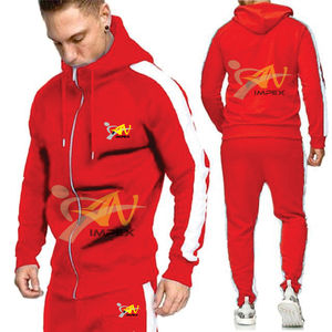 Chándal con cremallera y logotipo personalizado de alta calidad para hombre, chándal Flexible de Material personalizado para hombre - Product Image 3