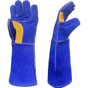 High Quality Welding Gloves Breathable/Comfortable Heat Resistant Flame Retardant Anti-cut <b>Fleece</b> <b>Liner</b> Molten Metal Splash - Product Image 5